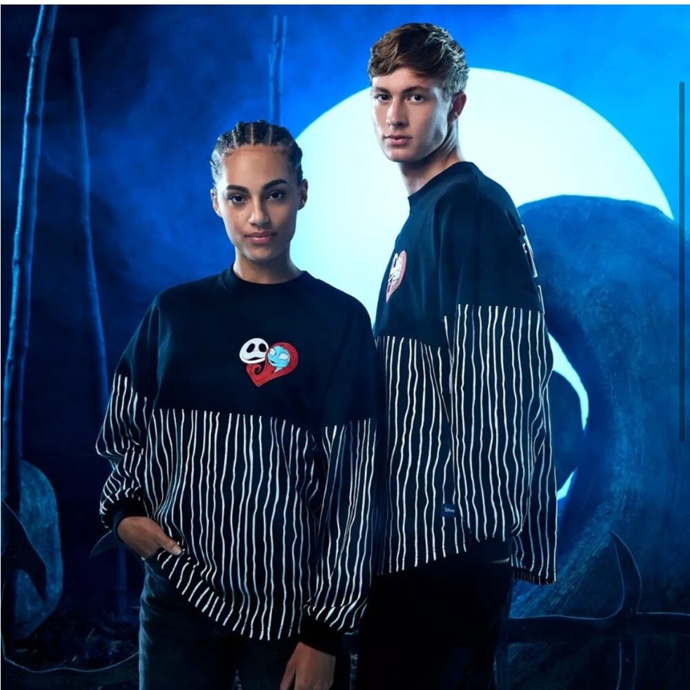 Disney Nightmare Before Christmas Jack & Sally Spirit Jersey unisex long sleeve